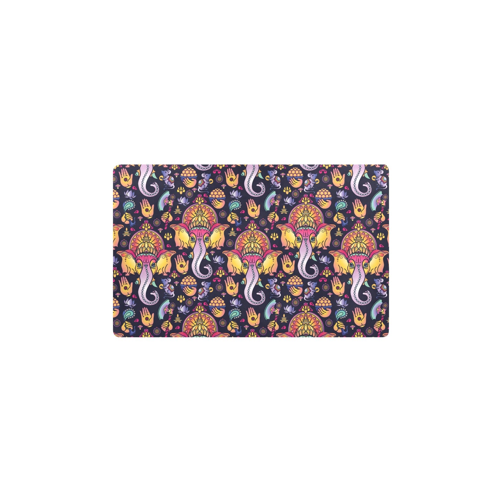 Ganesha Indian Pattern Print Design 03 Kitchen Mat