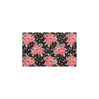 Camellia Pattern Print Design CM03 Kitchen Mat
