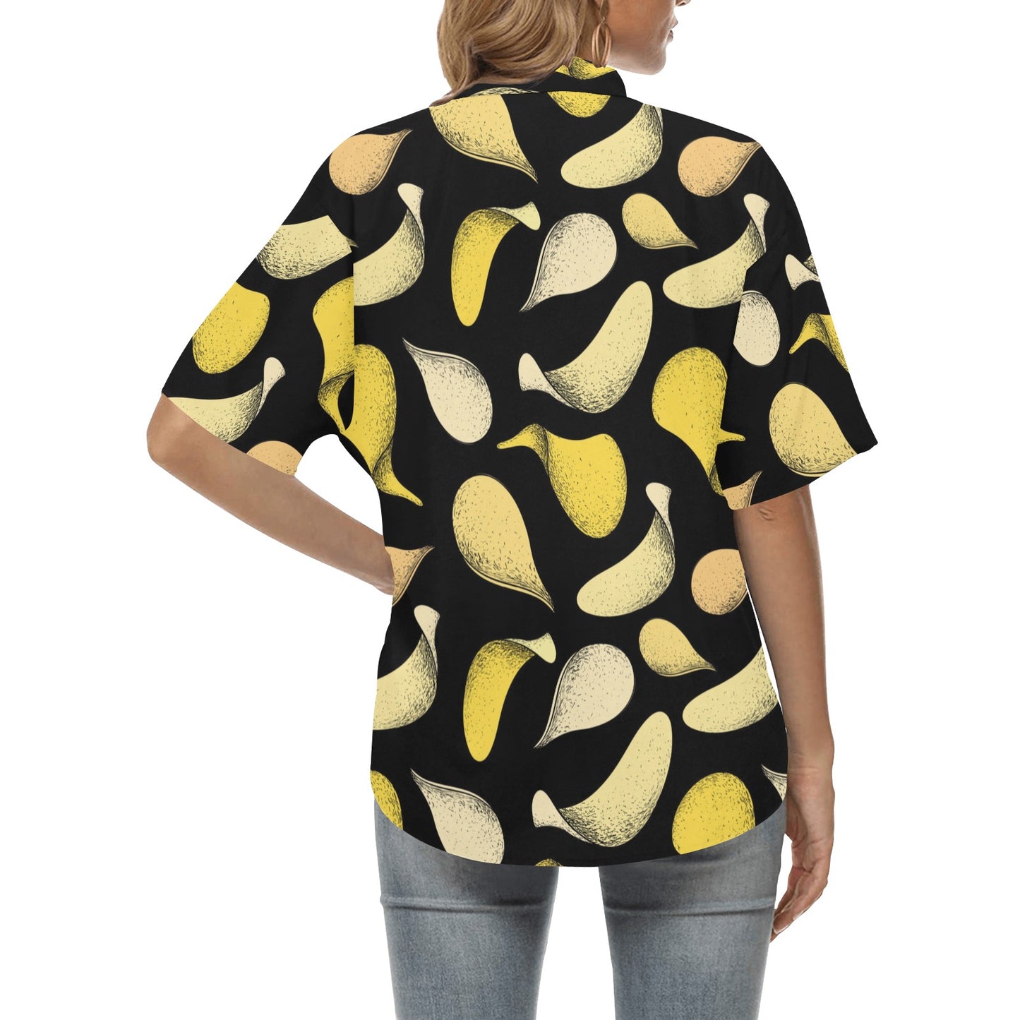 Potato Pattern Print Design A02 Women's Hawaiian Shirt