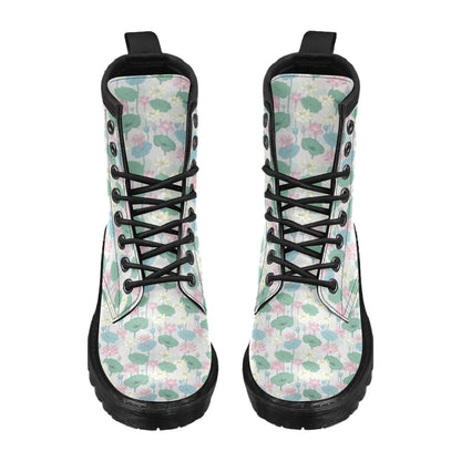 Water Lily Print Design LKS305 Women's Boots