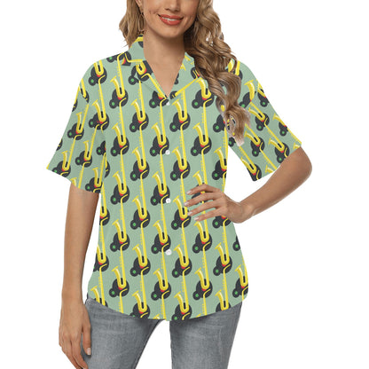 Saxophone Print Design LKS405 Women's Hawaiian Shirt
