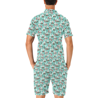 Panda Bear Cute Themed Print Men's Romper