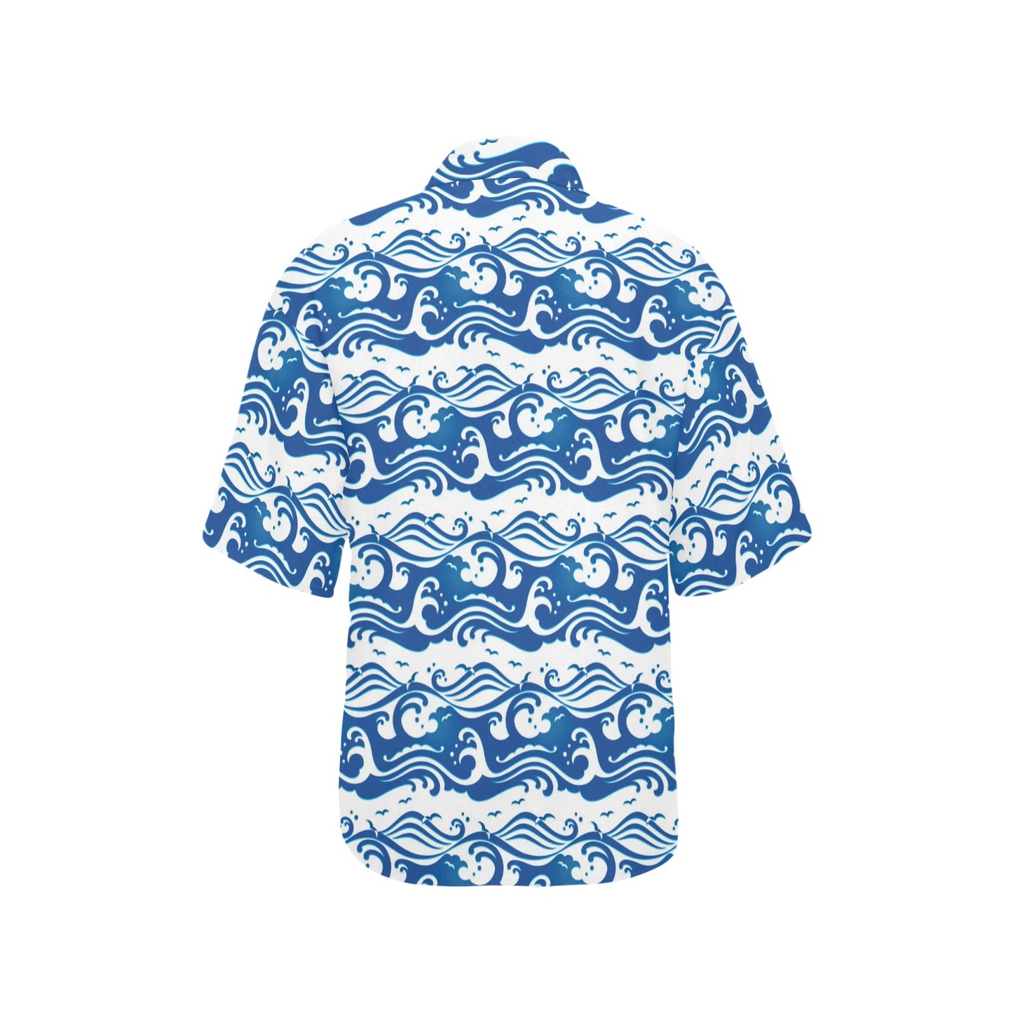 Wave Print Design LKS303 Women's Hawaiian Shirt