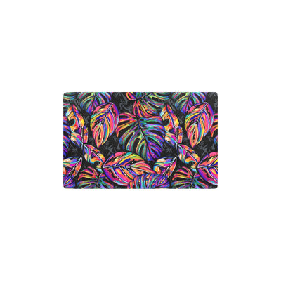 Neon Color Tropical Palm Leaves Kitchen Mat