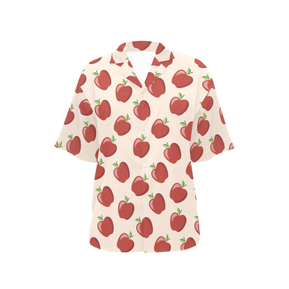 Apple Pattern Print Design AP01 Women's Hawaiian Shirt