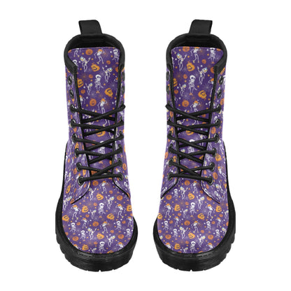 Skeleton Halloween Dance Print Design LKS304 Women's Boots