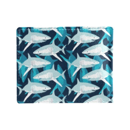 Shark Design Print Men's ID Card Wallet