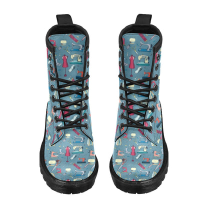 Sewing Equipment Print Design LKS301 Women's Boots