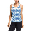 Wave Print Design LKS303 Women's Racerback Tank Top