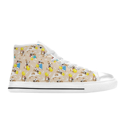 Russell Terriers Cute Print Design LKS304 High Top Women's White Shoes