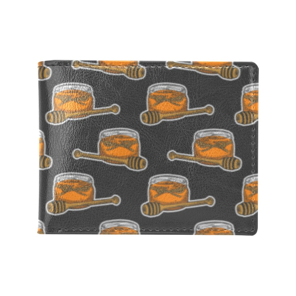 Honey Bee Print Design LKS305 Men's ID Card Wallet