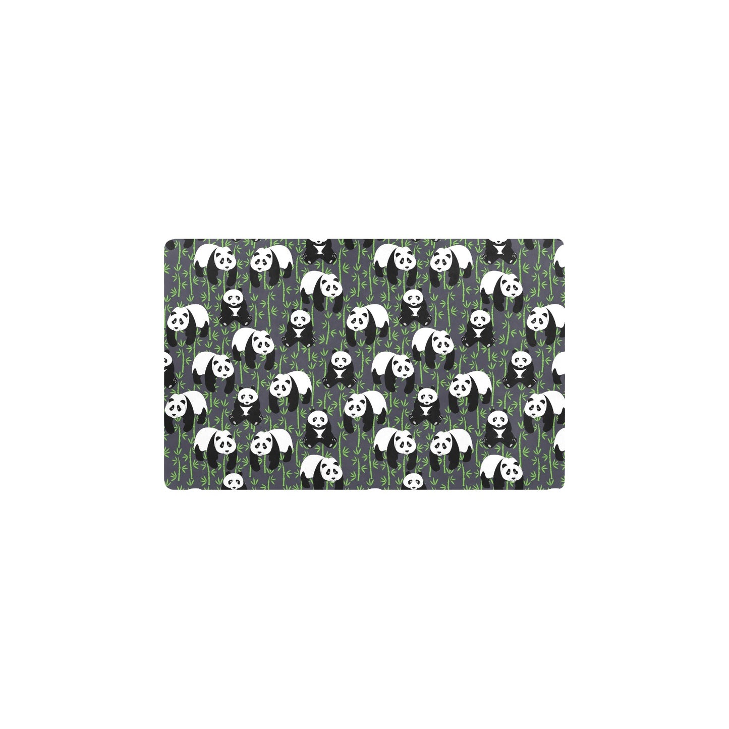 Panda Bear Bamboo Themed Print Kitchen Mat