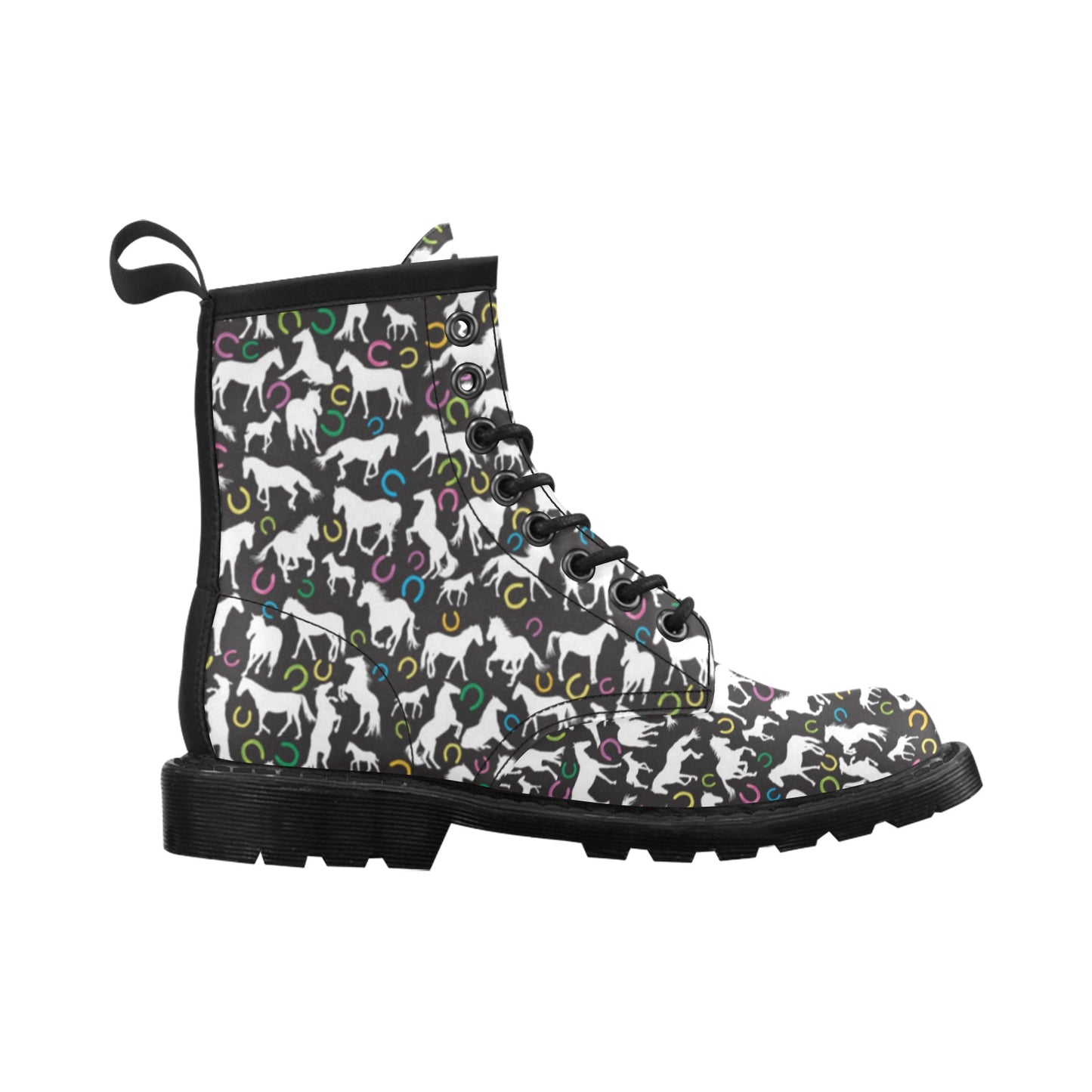 Horse Hoof Colorful Print Design LKS301 Women's Boots