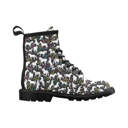 Horse Hoof Colorful Print Design LKS301 Women's Boots