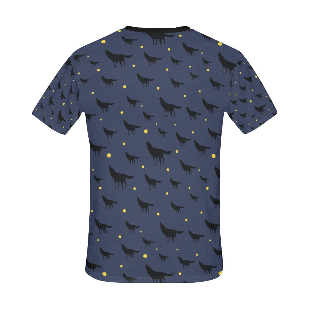 Wolf Print Design LKS301 Men's All Over Print T-shirt