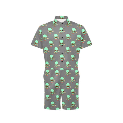 Alien Pattern Print Design 02 Men's Romper