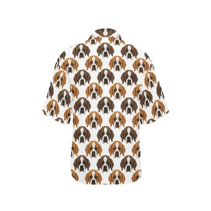 St Bernards Print Design LKS301 Women's Hawaiian Shirt