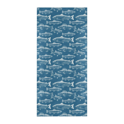 Salmon Fish Print Design LKS301 Beach Towel 32" x 71"