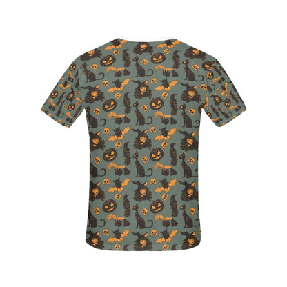 Witch Bat Halloween Print Design LKS305 Women's  T-shirt