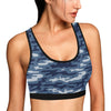 Jean Camouflage Pattern Print Design 05 Sports Bra