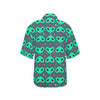 Alien Head Heart Pattern Print Design 03 Women's Hawaiian Shirt