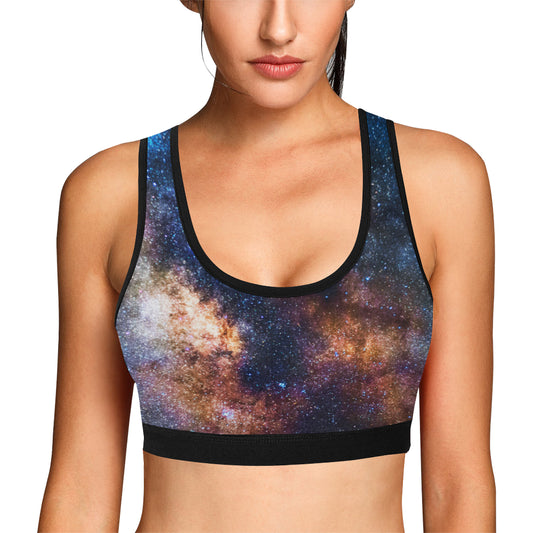 Celestial Milky way Galaxy Sports Bra
