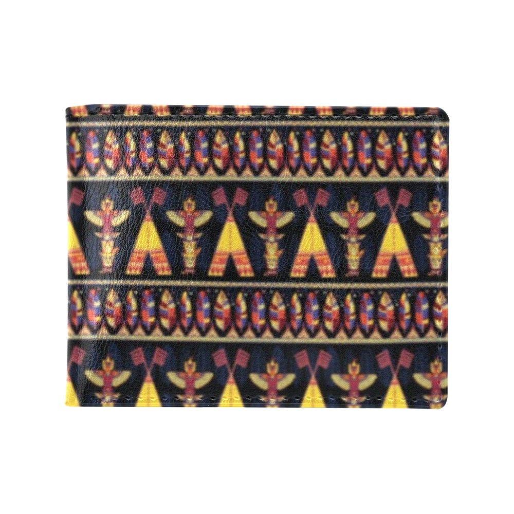 Totem Pole Design Men's ID Card Wallet