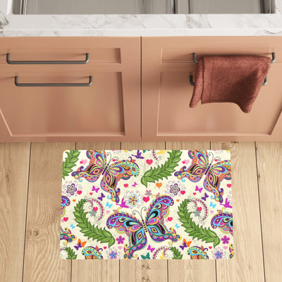 Butterfly Colorful Indian Style Kitchen Mat