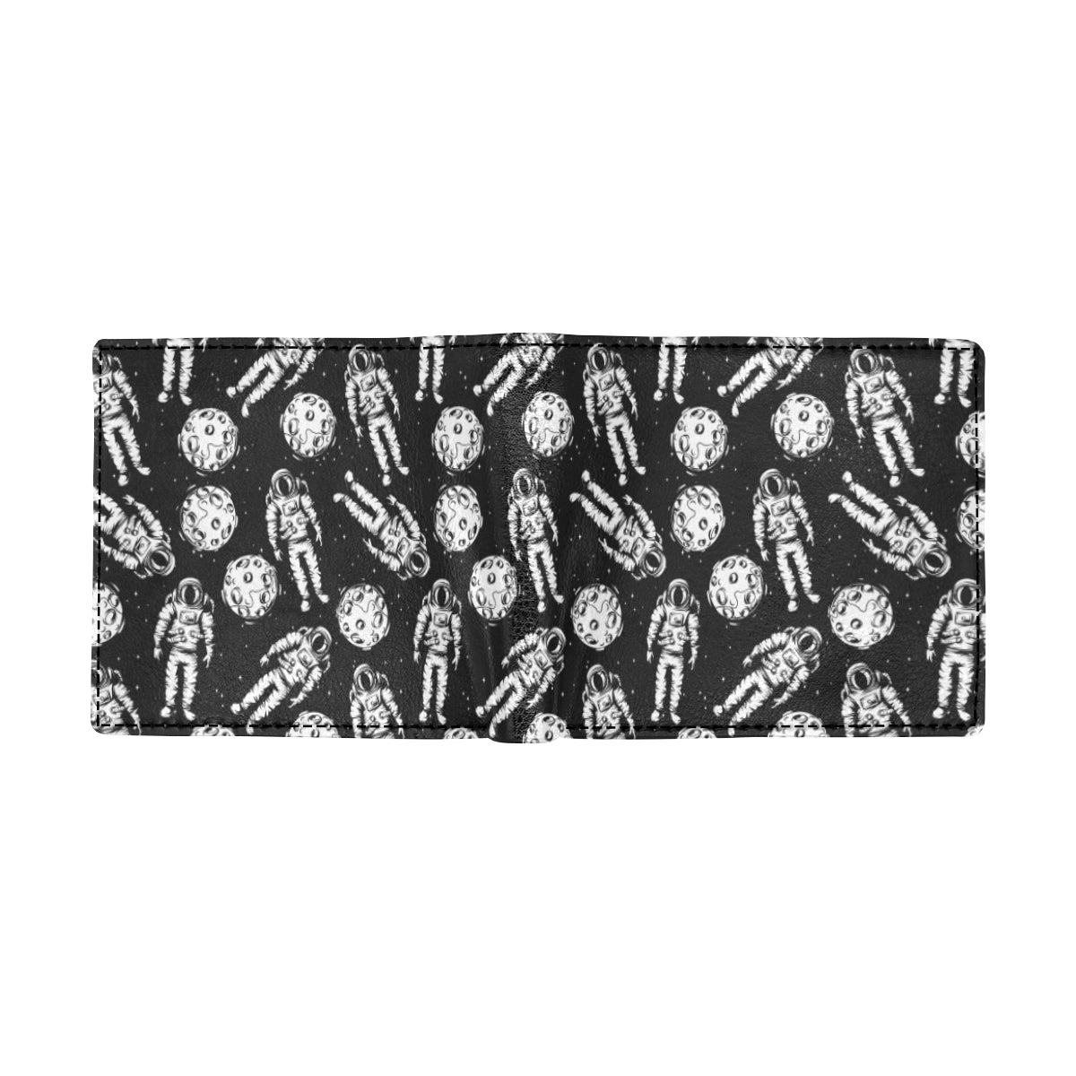 Astronaut Pattern Print Design 03 Men's ID Card Wallet