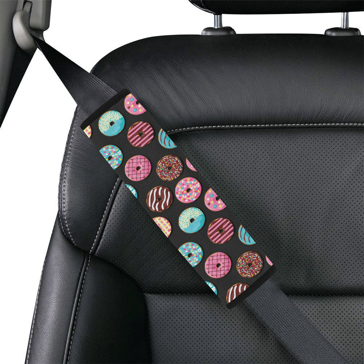 Donut Pattern Print Design DN02 Car Seat Belt Cover
