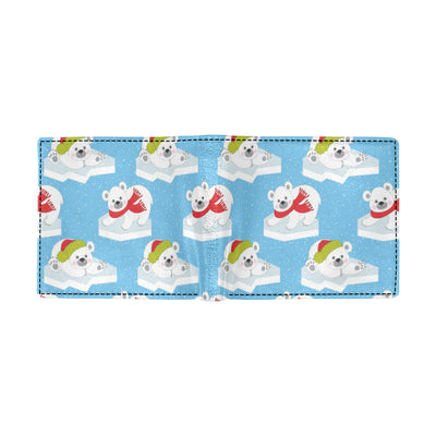 Polar Bear Pattern Print Design PB06 Men's ID Card Wallet