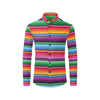 Mexican Blanket Colorful Print Pattern Men's Long Sleeve Shirt