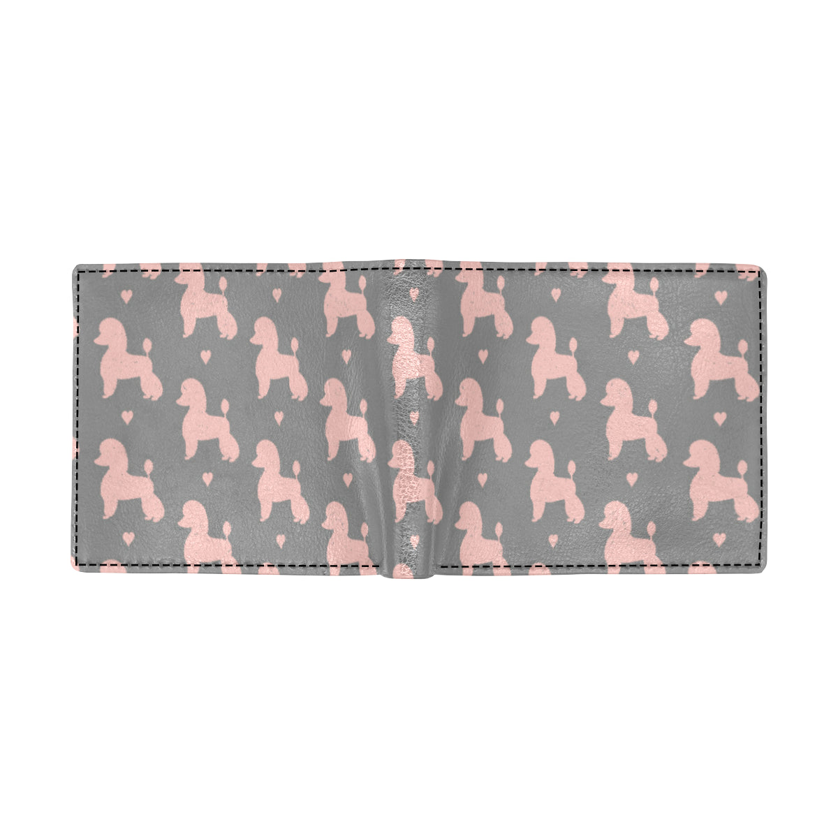 Poodle Pattern Print Design A02 Men's ID Card Wallet