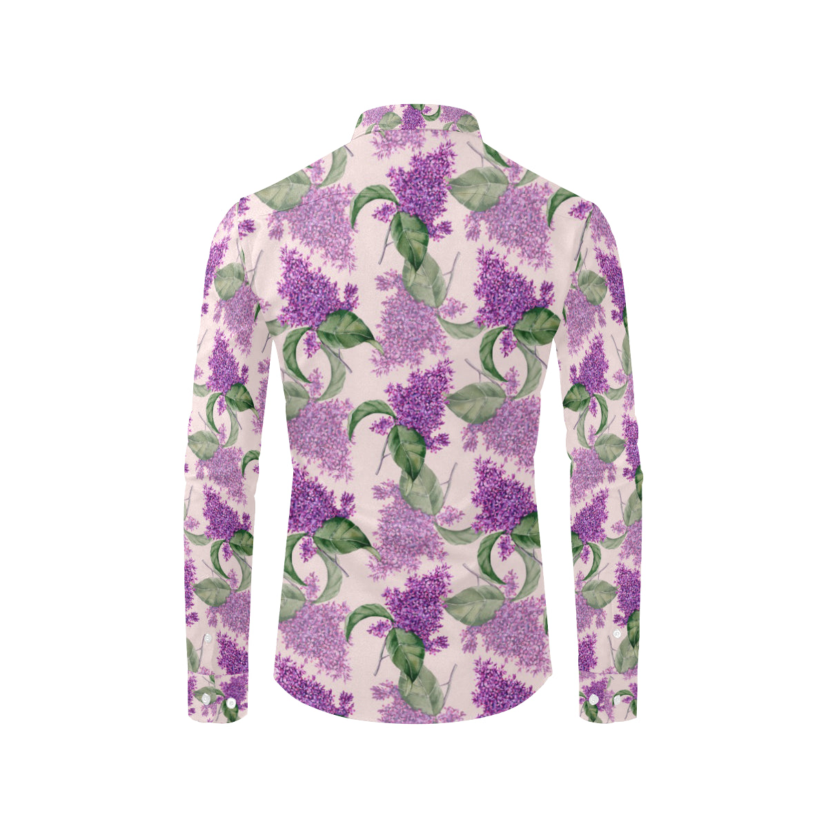 Lilac Pattern Print Design LI02 Men's Long Sleeve Shirt