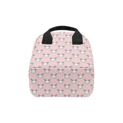 Rabbit Pattern Print Design RB02 Insulated Lunch Bag
