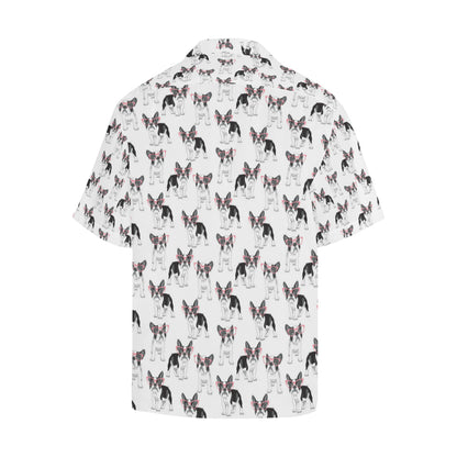 Boston Terrier Pattern Print Design 03 Men's Hawaiian Shirt