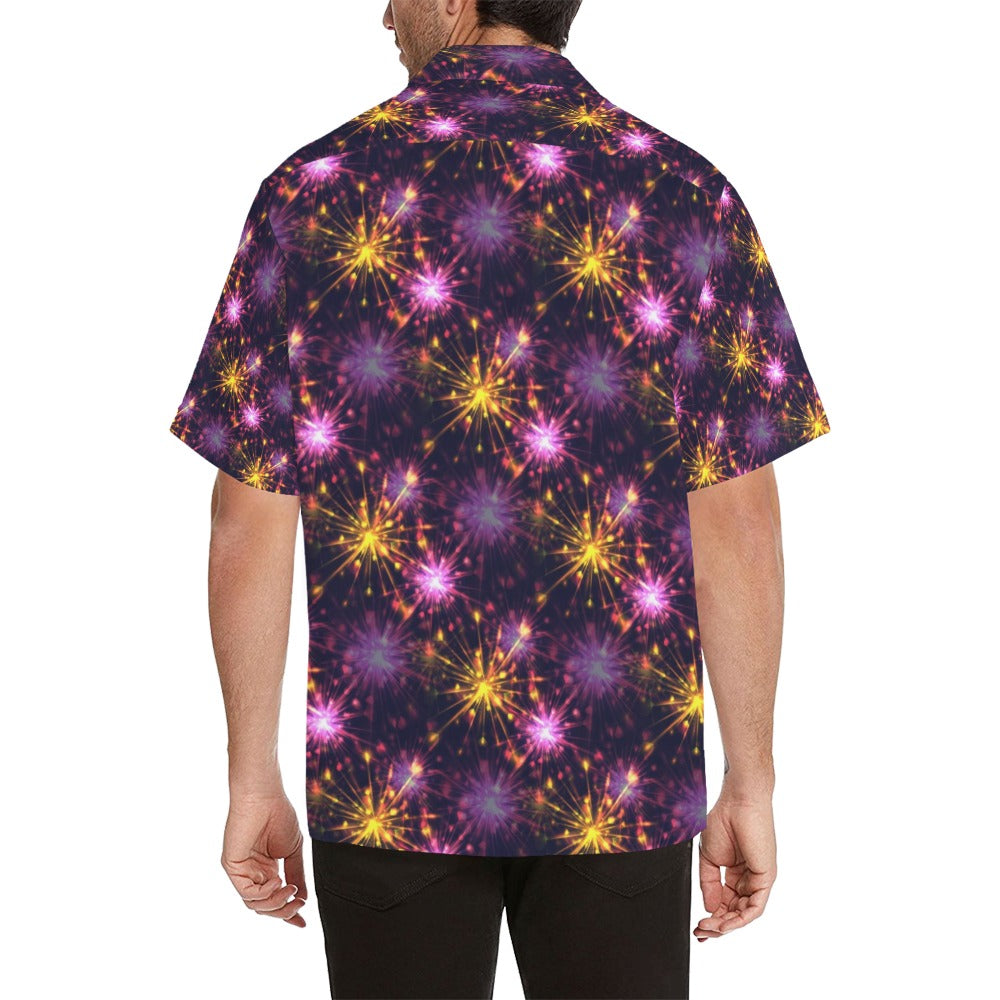 Firework Print Design LKS303 Men's Hawaiian Shirt