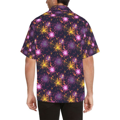 Firework Print Design LKS303 Men's Hawaiian Shirt