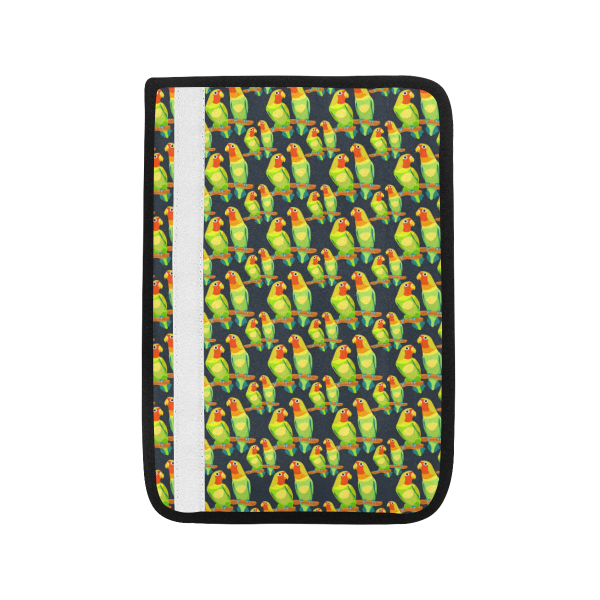 Lovebird Pattern Print Design 01 Car Seat Belt Cover