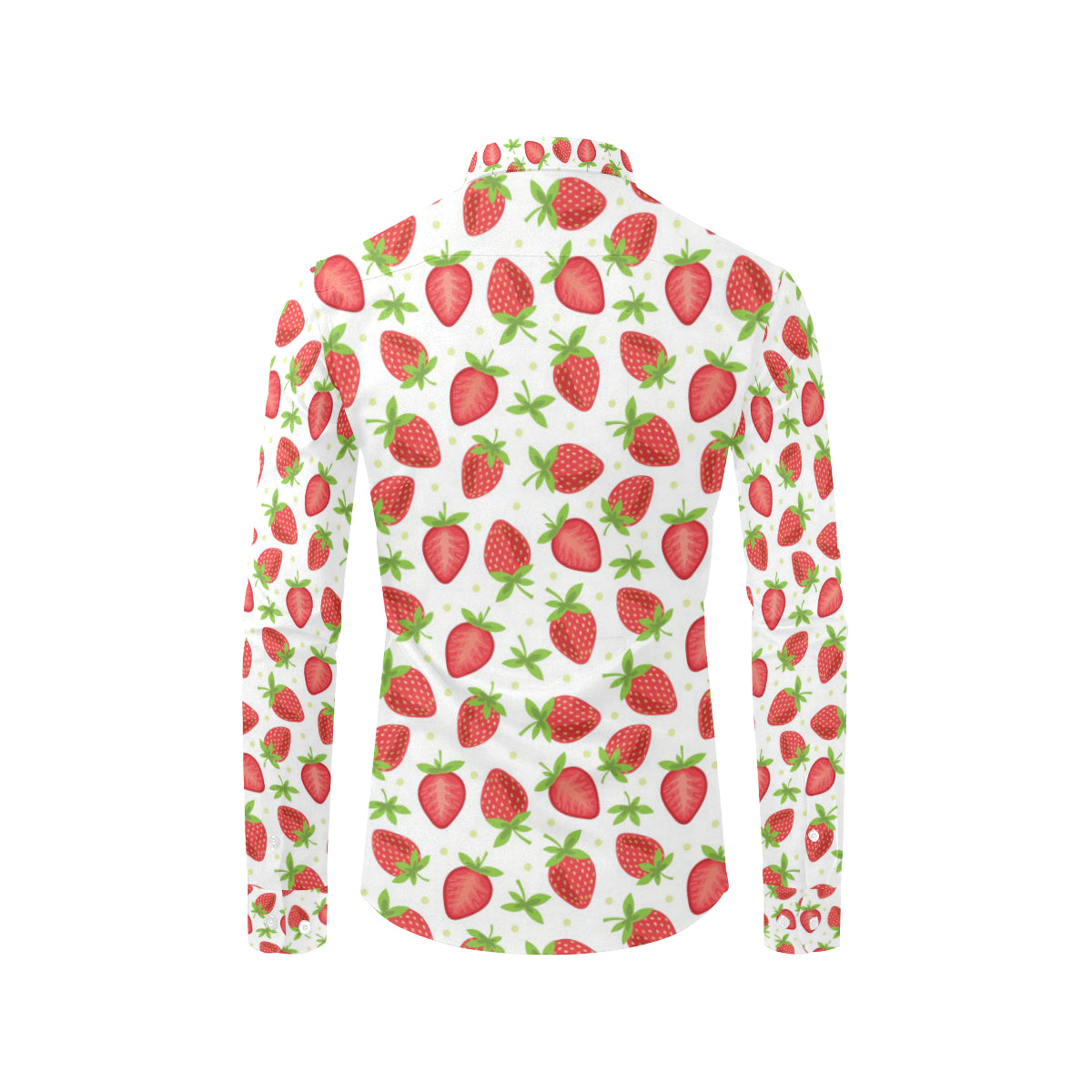 Strawberry Pattern Print Design SB07 Men's Long Sleeve Shirt