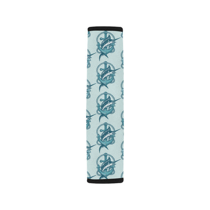 Swordfish Pattern Print Design 03 Car Seat Belt Cover