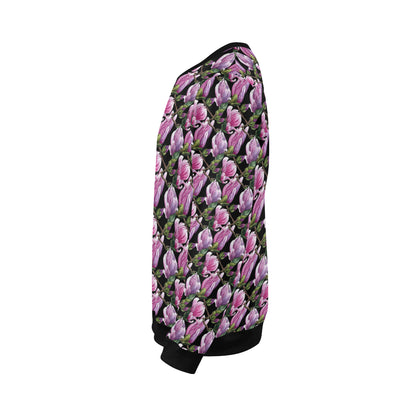 Magnolia Pattern Print Design MAG011 Men Long Sleeve Sweatshirt