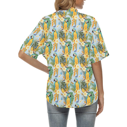 Parrot Pattern Print Design A04 Women's Hawaiian Shirt