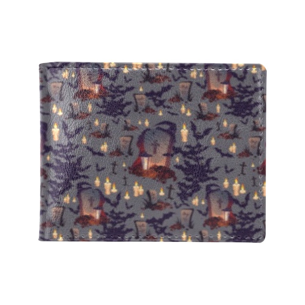 Creepy Graveyard Print Design LKS301 Men's ID Card Wallet