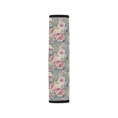 Peony Pattern Print Design PE05 Car Seat Belt Cover