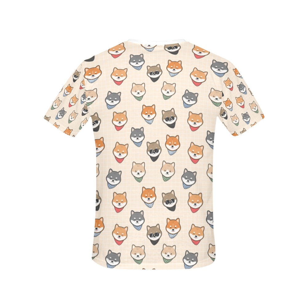 Shiba Inu Print Design LKS3010 Women's  T-shirt