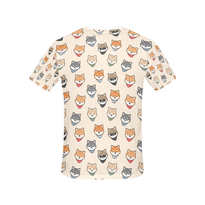 Shiba Inu Print Design LKS3010 Women's  T-shirt