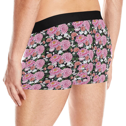 Dahlia Pattern Print Design 02 Men's Boxer Briefs