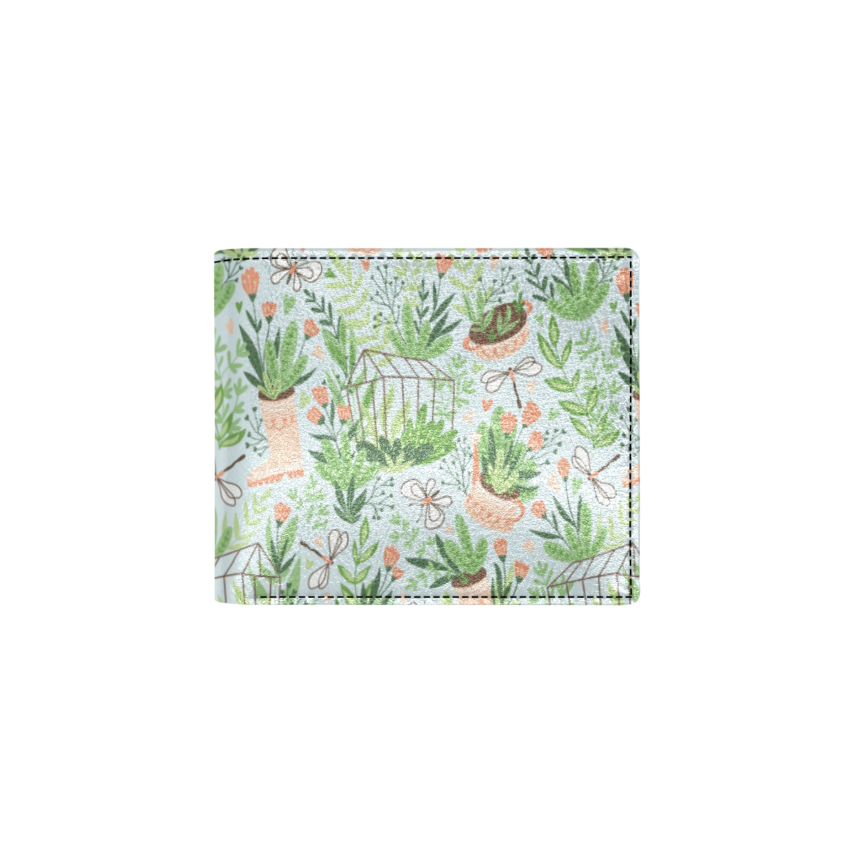 Gardening Pattern Print Design G04 Men's ID Card Wallet