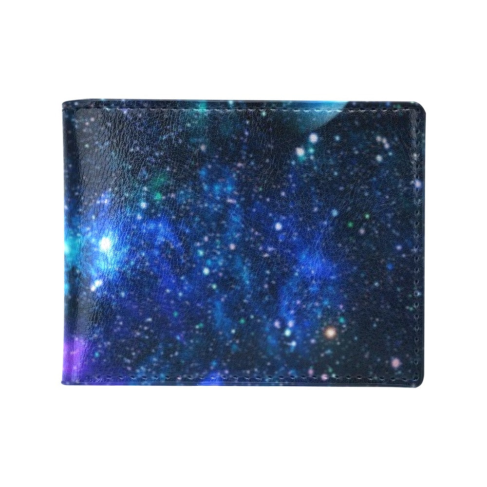 Galaxy Stardust Planet Space Print Men's ID Card Wallet